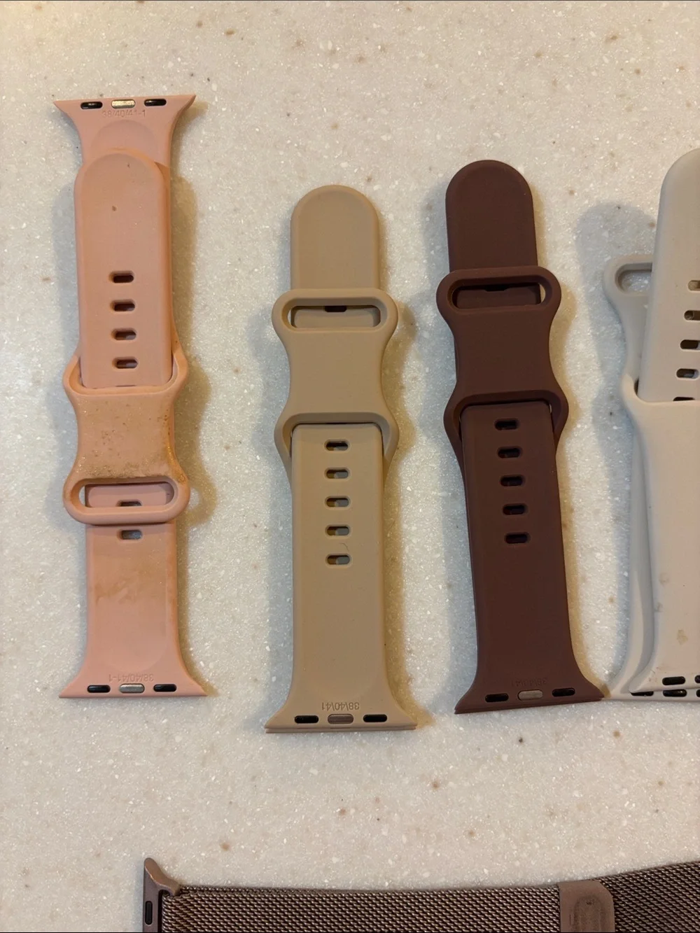 Mixed Apple Watch Bands Bundle - Pink, Beige, Brown, Cream, Rainbow, Gray